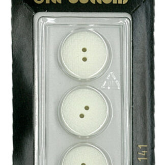 Button - 0141 - 15 mm - White - by Dill Buttons of America