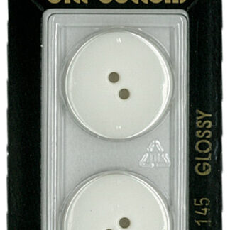 Button - 0145 - 23 mm - White - by Dill Buttons of America