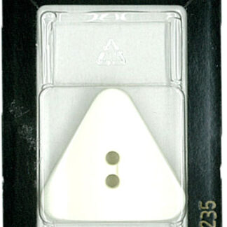 Button - 0235 - 30 mm - White Triangle - by Dill Buttons of Amer