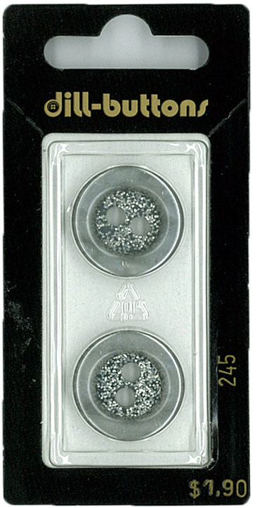 Button - 0245 - 20 mm - Silver - by Dill Buttons of America