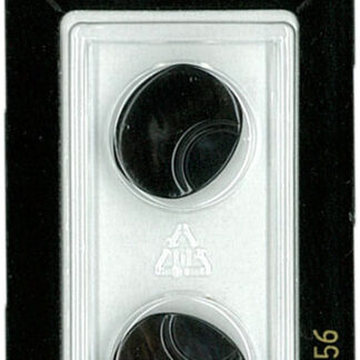 Button - 0256 - 18 mm - Black - by Dill Buttons of America