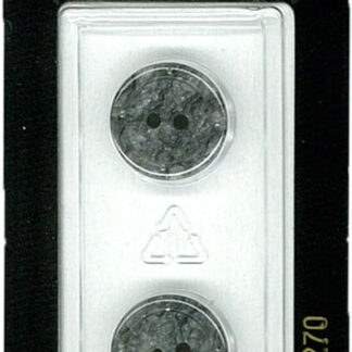 Button - 0270 - 15 mm - Grey - by Dill Buttons of America