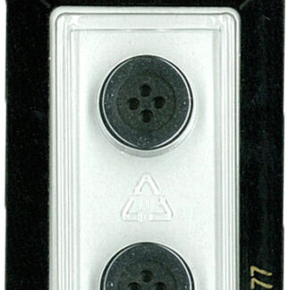 Button - 0277 - 15 mm - Black - by Dill Buttons of America
