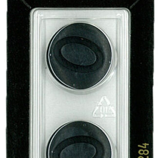 Button - 0284 - 20 mm - Black - by Dill Buttons of America
