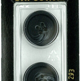 Button - 0292 - 20 mm - Black - by Dill Buttons of America