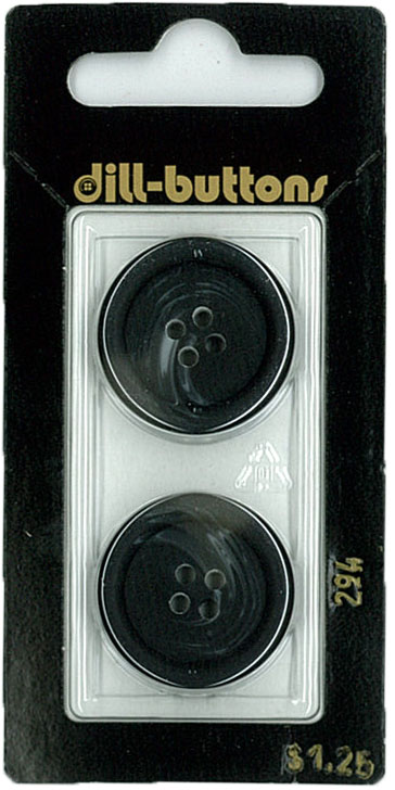 Button - 0293 - 23 mm - Black - by Dill Buttons of America