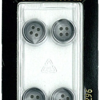 Button - 0296 - 11 mm - Grey - by Dill Buttons of America