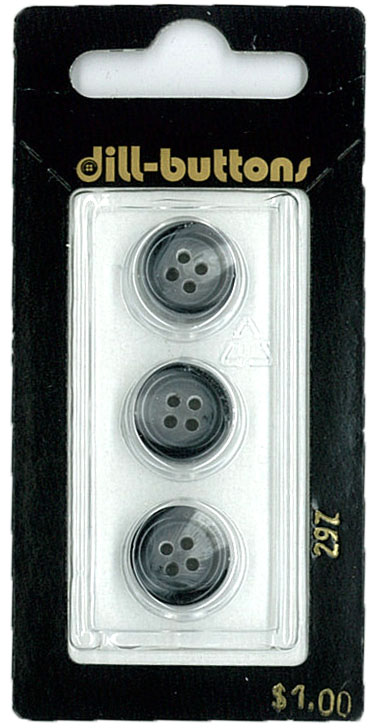 Button - 0297 - 13 mm - Grey - by Dill Buttons of America