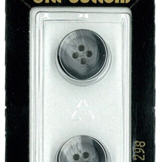 Button - 0298 - 15 mm - Grey - by Dill Buttons of America