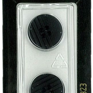 Button - 0323 - 18 mm - Black - by Dill Buttons of America