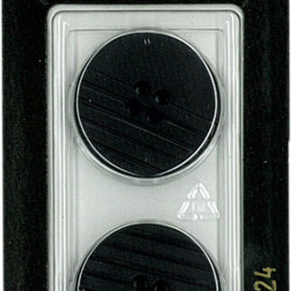 Button - 0324 - 23 mm - Black - by Dill Buttons of America