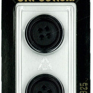 Button - 0325 - 20 mm - Black - by Dill Buttons of America