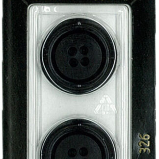 Button - 0326 - 23 mm - Black - by Dill Buttons of America