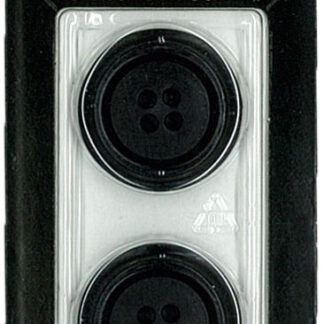 Button - 0327 - 25 mm - Black - by Dill Buttons of America