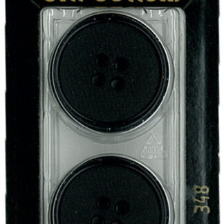 Button - 0348 - 25 mm - Black - by Dill Buttons of America