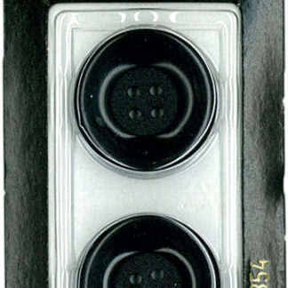 Button - 0354 - 23 mm - Black - by Dill Buttons of America