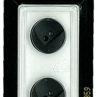 Button - 0359 - 18 mm - Black - by Dill Buttons of America