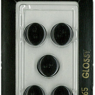 Button - 0365 - 11 mm - Black - by Dill Buttons of America