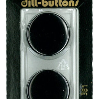 Button - 0381 - 23 mm - Black - by Dill Buttons of America