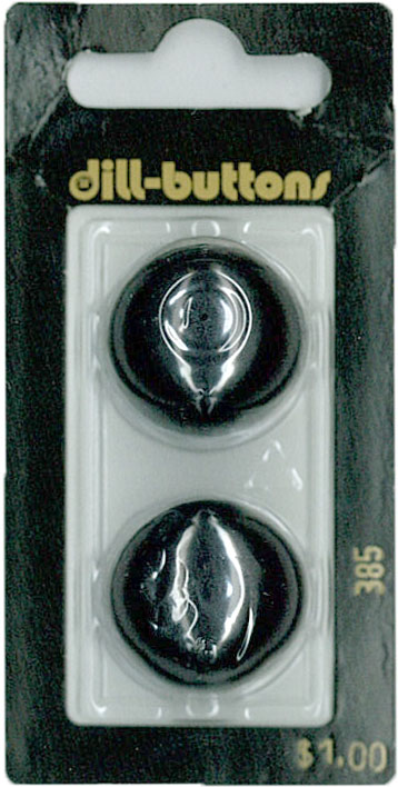 Button - 0385 - 23 mm - Black - by Dill Buttons of America