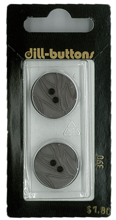 Button - 0390 - 20 mm - Grey - by Dill Buttons of America