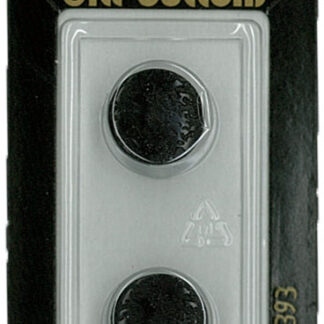 Button - 0393 - 14 mm - Black - by Dill Buttons of America