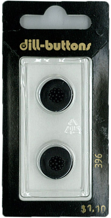 Button - 0396 - 14 mm - Black - by Dill Buttons of America