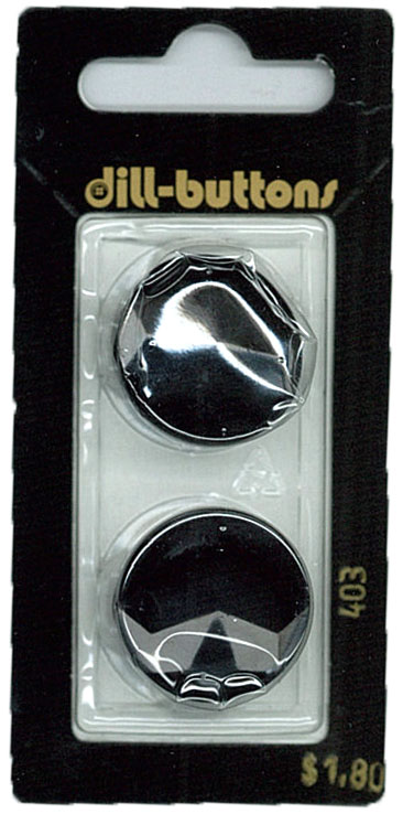 Button - 0403 - 23 mm - Black - by Dill Buttons of America