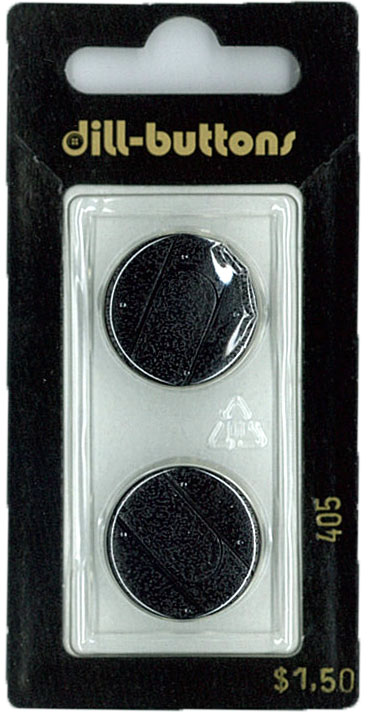 Button - 0405 - 20 mm - Black - by Dill Buttons of America