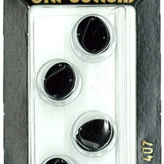 Button - 0407 - 11 mm - Black - by Dill Buttons of America