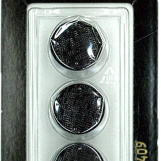 Button - 0409 - 15 mm - Black - by Dill Buttons of America