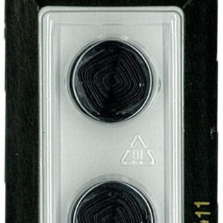 Button - 0411 - 18 mm - Black - by Dill Buttons of America
