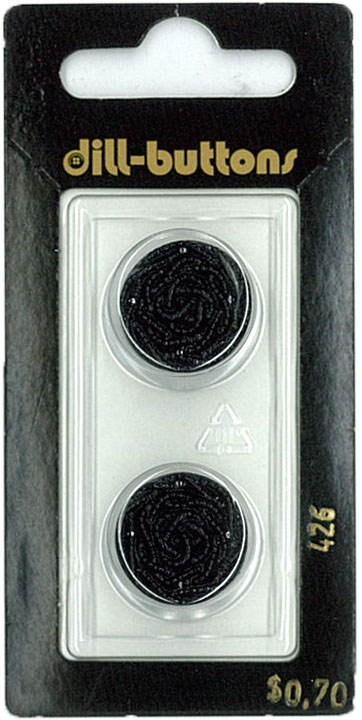 Button - 0426 - 18 mm - Black - by Dill Buttons of America