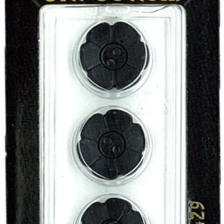 Button - 0429 - 15 mm - Black - by Dill Buttons of America