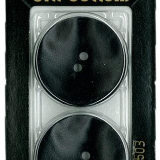 Button - 0503 - 28 mm - Black - by Dill Buttons of America