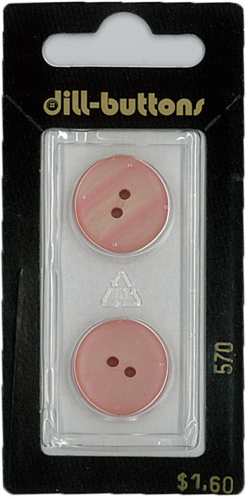 Button - 0570 - 18 mm - Pink - by Dill Buttons of America
