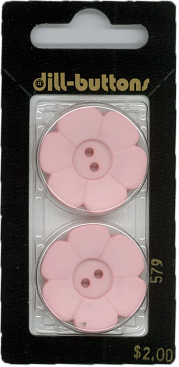 Button - 0579 - 28 mm - Pink - by Dill Buttons of America