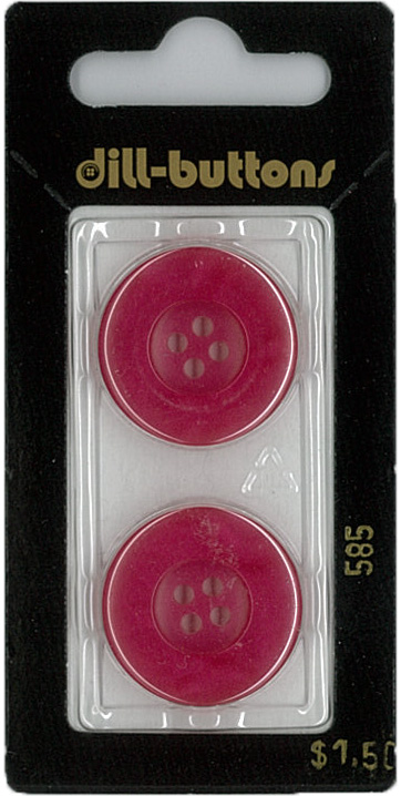 Button - 0585 - 23 mm - Pink - by Dill Buttons of America