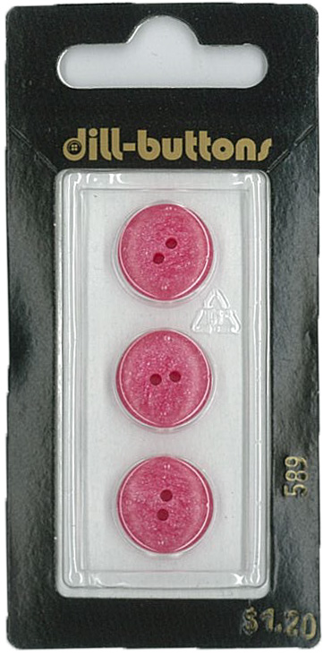 Button - 0589 - 14 mm - Pink - by Dill Buttons of America