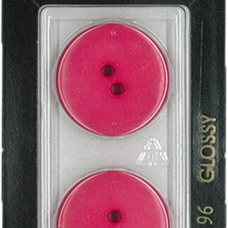 Button - 0596 - 23mm - Pink - Glossy - by Dill Buttons of Americ