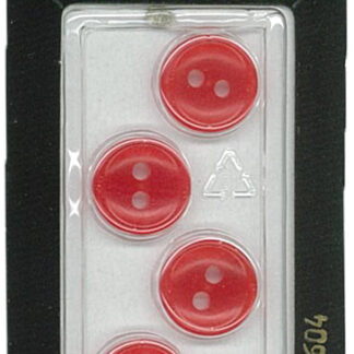 Button - 0604 - 13 mm - Red - by Dill Buttons of America