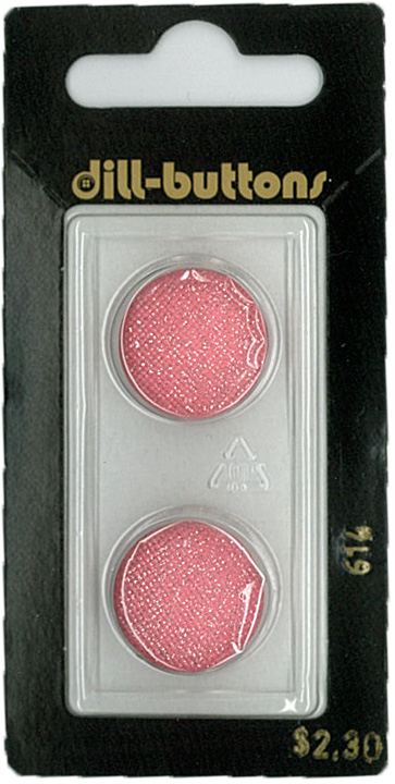 Button - 0614 - 18mm - Pink - by Dill Buttons of America