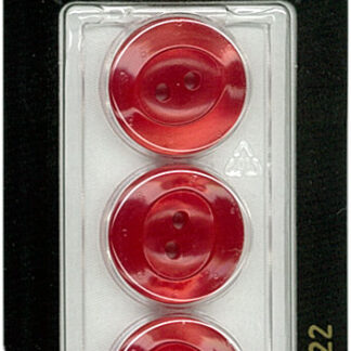 Button - 0622 - 18mm - Red - by Dill Buttons of America