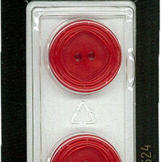 Button - 0624 - 20 mm - Red - by Dill Buttons of America
