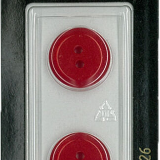 Button - 0626 - 18mm - Red - by Dill Buttons of America
