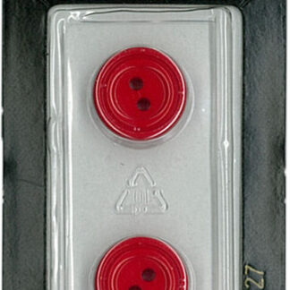 Button - 0627 - 15mm - Red - by Dill Buttons of America