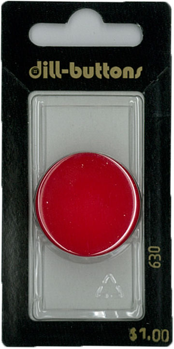 Button - 0630 - 28mm - Red - by Dill Buttons of America