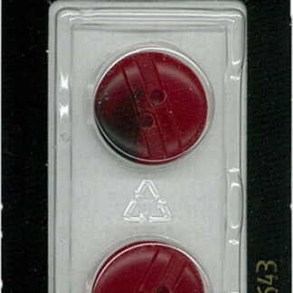 Button - 0643 - 18mm - Red - by Dill Buttons of America