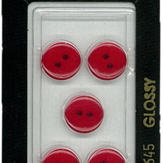 Button - 0645 - 11 mm - Red - by Dill Buttons of America
