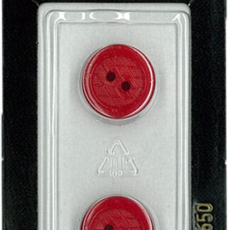 Button - 0650 - 15 mm - Red - by Dill Buttons of America
